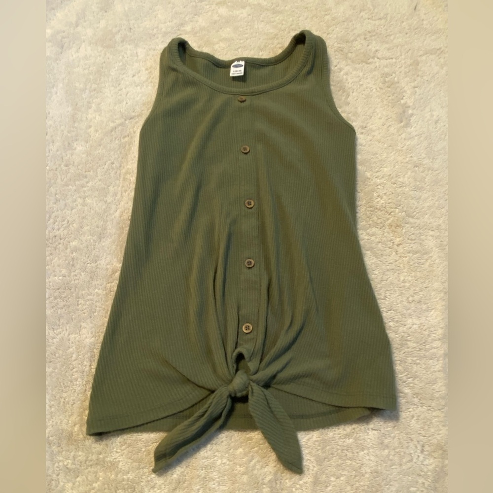Girls size L (10-12) Old Navy sleeveless tank with tie at bottom